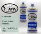 Preview: Chevrolet, Frost Green Metallic, 16U / WA222L / 40V: 400ml Sprühdose + 400ml Klarlack - Set, von ATW Autoteile West.